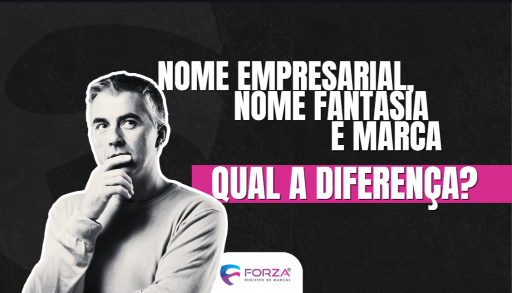 homem em preto e branco pensando sobre a diferença entre nome empresarial e nome fantasia e marca. imagem em fundo preto